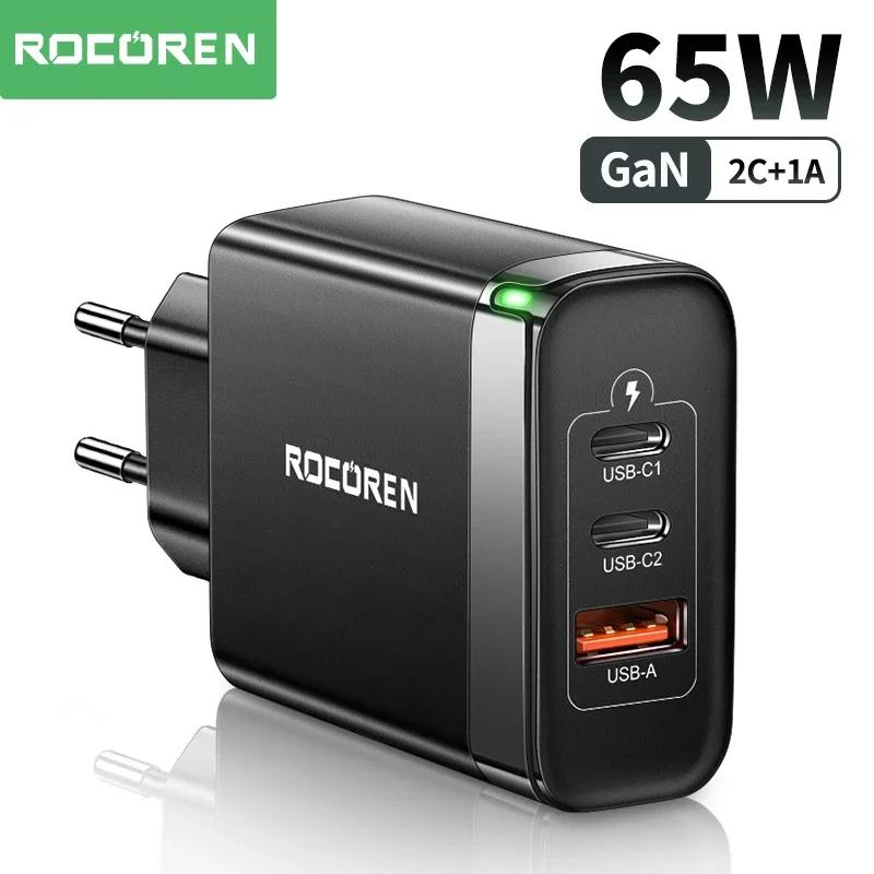 Rocoren 65W GaN USB CŸ ,  , QC 4.0 PD 3.0 QC4.0, USBC   USB ,  14 13  ƺϿ